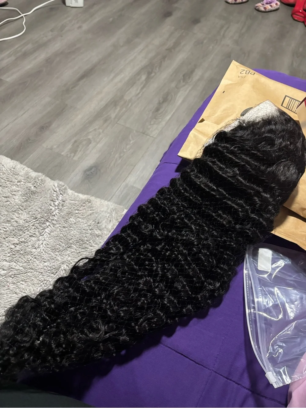 Black Deep Wave Human Hair Extension - Natural Black